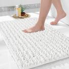 Tapete de banho Yimobra Original Luxury Shaggy 112x61cm Bright White Tapete de banho Yimobra Original Luxury Shaggy 112x61cm Bright White