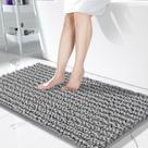Tapete de banho Yimobra Original Luxury Shaggy 112x61cm cinza Tapete de banho Yimobra Original Luxury Shaggy 112x61cm cinza