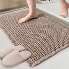 Tapete de banho ZALL Tan Waffle Super Absorvente Antiderrapante 45x75cm
