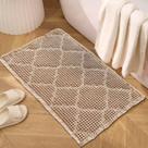 Tapete de banho ZALL Tan Waffle Super Absorvente Antiderrapante 45x75cm