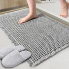 Tapete de banho ZALL Waffle Grey Super Absorvente Antiderrapante 45x75cm