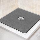 Tapete de banho Zoryllic Non Slip Extra Large 70x70cm PVC cinza
