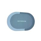 Tapete De Borracha Bathroom Absorvente Antiderrapente 60 cm Cor:Cinza