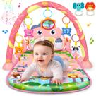 Tapete de Brincar Infantil UMIKU Dinossauro Rosa com Piano e Brinquedos Suspensos