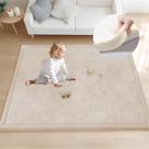Tapete de brincar para bebês ACOMOPACK Espuma viscoelástica de 1,3 cm de espessura 50x50cm bege