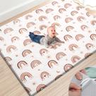 Tapete de brincar para bebês TINYHARBO 180x150 cm, espuma antiderrapante, arco-íris