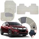 Tapete De Carro Capacho Para Honda Hrv 2019 2020 a 2022 Traseiro Inteiriço Bege Premium 3 Pçs Ouro