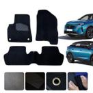 Tapete de Carro Carpete para Peugeot 3008 12 a 2025 Jogo Completo 3 Peças Todos os Modelos Preto