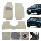 Tapete de Carro Para Onix Hatch 2012 a 2017 LT Capacho cor bege 3 pçs traseiro inteiriço