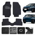Tapete de Carro Para Onix Hatch 2015 a 2016 LT Capacho cor Preta 3 pçs traseiro inteiriço