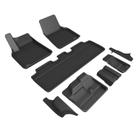 Tapete de chão 3D MaxPider Kagu Black Tesla Model Y 7 lugares 2021-2024 Tapete de chão 3D MaxPider Kagu Black Tesla Model Y 7 lugares 2021-2024