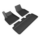 Tapete de chão 3D MaxPider Kagu Black Tesla Model Y de 5 lugares