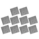 Tapete de chão Cryfokt Plush Foam Interlocking 10 peças cinza