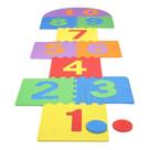 Tapete de chão de quebra-cabeça interligado de espuma ICRPSTU Hopscotch Playmat