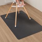 Tapete de chão ZPAI Area 90x150cm Vinil impermeável preto antiderrapante