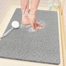 Tapete de chuveiro/banheira SoftDuo PVC Loofah antiderrapante 60x40cm cinza