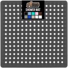 Tapete de chuveiro GORILLA GRIP Square 53x53cm, carvão opaco