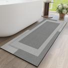 Tapete de corredor de banheiro YDKGL antiderrapante extra longo cinza 43x150cm