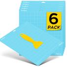 Tapete de corte HTVRONT Light Grip 30x30cm para Cricut, pacote com 6