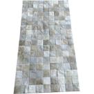 Tapete de couro bege claro 0,60x1,20 sem borda