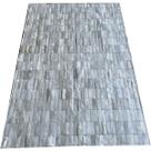 Tapete de couro branco 1,00x1,50 sem bordas peça 3x9cm Tapete de couro branco 1,00x1,50 sem bordas peça 3x9cm