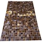 Tapete de couro castanho 1,00x1,50 sem borda peça 5x5cm Tapete de couro castanho 1,00x1,50 sem borda peça 5x5cm