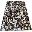 Tapete de couro castanho malhado 1,00x1,50 s/borda pç 5x5cm
