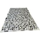 Tapete de couro cinza griss triângulos 2,00x3,00 com borda Tapete de couro cinza griss triângulos 2,00x3,00 com borda