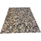 Tapete de couro cinza natural escuro 1,50x2,00 sem bordas