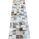 Tapete de couro cinza natural malhado 0,60x1,80 s/b pç 10x10