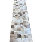 Tapete de couro cinza natural malhado 0,60x2,00 s/b pç 10x10