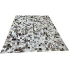 Tapete de couro cinza natural malhado 2,00x2,50 com bordas