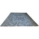 Tapete De Couro cinza tingido 3,00x4,00 com borda pç 10x10cm