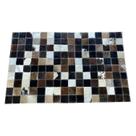 Tapete De Couro entrada marrom misto 0,50x0,80 s/b pç 5x5