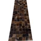 Tapete De Couro marrom exótico 0,70x2,30 S/b peça 10x10cm