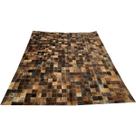 Tapete de couro marrom exótico 1,70x2,20 com borda