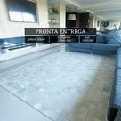 Tapete de Couro Off White Quadriculado 2,50x2,00m Placas de 10x10cm 0008566