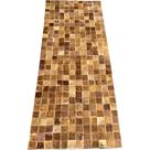 Tapete de couro passadeira marrom castanho 0,60x1,50 sb PÇ 5