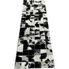 Tapete de couro preto branco malhado 0,60x1,80 s/b pç 10x10