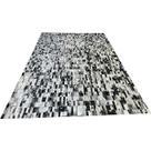 Tapete de couro preto branco salino 2,00x3,00 s/b pç 3x9cm