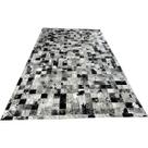 Tapete De Couro preto branco salino 2,00x3,50 c/b pç 10x10cm