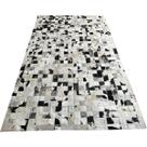 Tapete De Couro Preto Branco Salino amarelo 1,50x2,50 c/b Tapete De Couro Preto Branco Salino amarelo 1,50x2,50 c/b