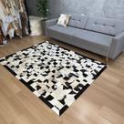Tapete De Couro Preto e Branco 150x200 Placa de 10cm Quadriculado - Envio Imediato Tapete De Couro Preto e Branco 150x200 Placa de 10cm Quadriculado - Envio Imediato