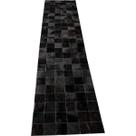 Tapete De Couro preto natural 0,60x2,50 Sem Borda Pç 10