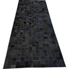 Tapete de couro preto natural 1,00x2,50 com bordas Tapete de couro preto natural 1,00x2,50 com bordas