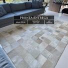 Tapete de Couro Quadriculado Champanhe 3x2m - placas de 20x20cm