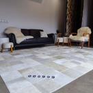 Tapete de Couro Quadriculado Off White 3,50m x 2,50m com placas de 25x25cm 0008999