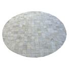Tapete de couro redond bege claro 2,00 diâmetro pç 10x10cm