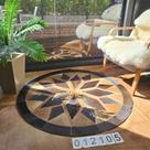 Tapete de Couro Redondo 1,20m - Mandala 012105 Tapete de Couro Redondo 1,20m - Mandala 012105