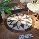 Tapete de Couro Redondo 1,20m - Mandala 012111 Tapete de Couro Redondo 1,20m - Mandala 012111